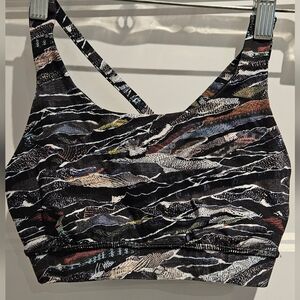 lululemon athletica Black Multi-Color Patterned Tank Top